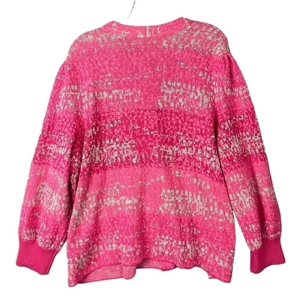 Nic + Zoe Pink Confetti Cardigan Sweater Size 1X - Picture 3 of 7